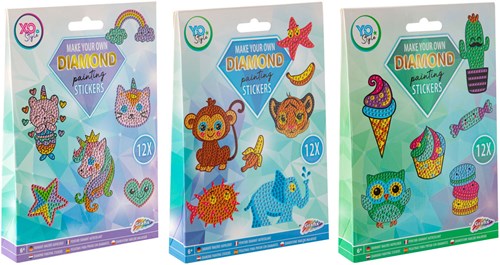 Creative Craft Group set créatif diamond painting stickers 12 pièces