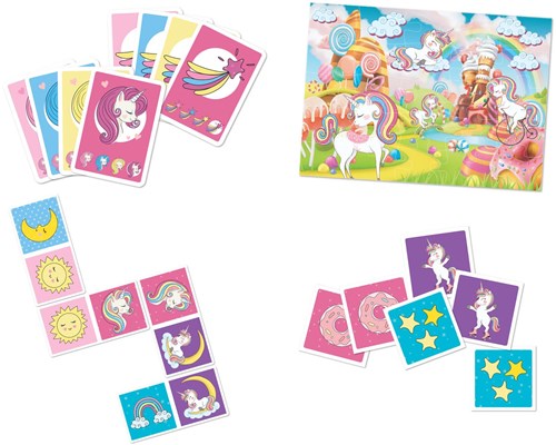 Grafix boîte de jeux licorne 4-en-1 pour enfants-2