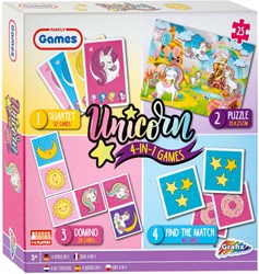 Grafix boîte de jeux licorne 4-en-1 pour enfants