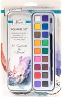 Coffret aquarelle 18 couleurs - Peinture à l'eau pour enfants et adultes