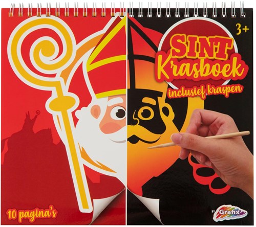 Sinterklaas Krasboek - Kras de tekening af
