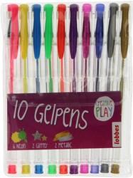 Creative Craft Group set de stylos gel pour enfants 10 pièces couleurs variées
