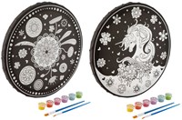Creative Craft Group kit peinture par numéros rond 9 pièces-2