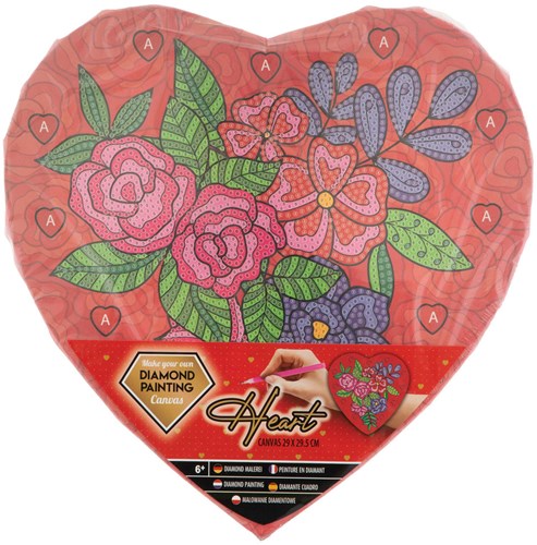 Creative Craft Group diamond painting toile cœur kit créatif 29x29 cm-2