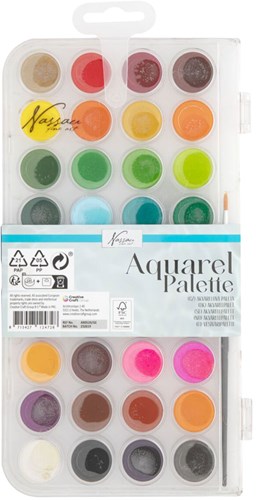 Creative Craft Group set de peinture aquarelle - 36 couleurs - peinture pour enfants et adultes-2