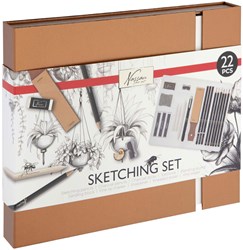 Set de loisirs créatifs aquarelle peinture 22 pièces kit de dessin créatif