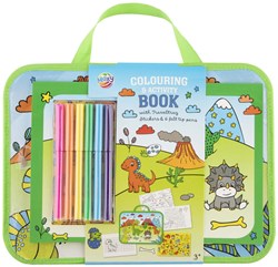 Creative Craft Group plateau de voyage livre de coloriage dinosaure avec feutres