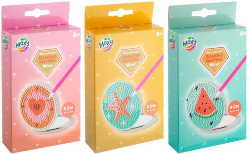 Creative Craft Group set de miroir à main diamond painting 8 cm