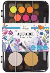 Creative Craft Group set aquarelle enfant 36 couleurs palette pinceau