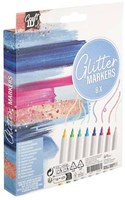 Craft Sensations set de marqueurs à paillettes 8 pièces pour loisirs créatifs-2