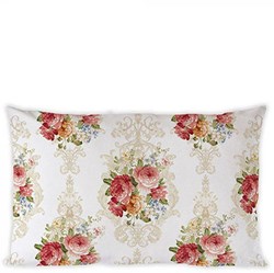 Ambiente housse de coussin décorative design romantique crème 50x30cm