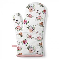 Ambiente gant de cuisine Charlotte White motif floral coton