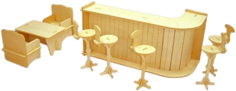 Kit de construction Bar en bois 1:12 891