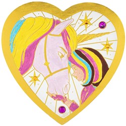 Creative Craft Group peinture par numéros licorne forme cœur avec feuille