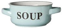 Cosy & Trendy bol à soupe céramique bleu clair avec poignées 13,5cm