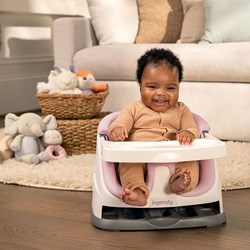 Ingenuity siège bébé 2-en-1 rehausseur Peony blanc rose confortable
