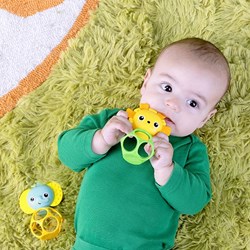 Oball jouet de dentition bébé Soother Pals Easy-Grasp - multicolore