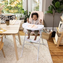 Ingenuity chaise haute compacte pliable - Sun Valley Rose - légère et pratique