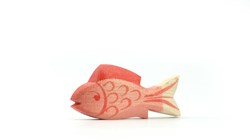 Ostheimer poisson en bois rouge figurine de jeu - jouet créatif
