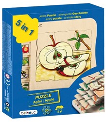 Beleduc puzzle en bois pomme jouet éducatif - puzzle à couches