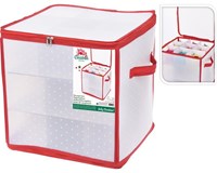 Home & Styling boîte de rangement boules de Noël plastique 27 compartiments 31x31x31cm