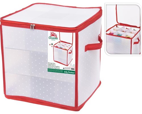 Home & Styling boîte de rangement boules de Noël plastique 27 compartiments 31x31x31cm