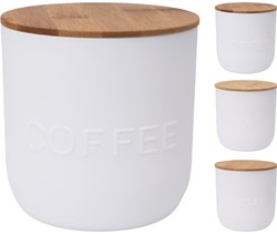 Excellent Houseware bocal de rangement plastique avec couvercle bambou cuisine