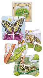 Beleduc Puzzle à Couches Papillon Jouet Éducatif en Bois 28 Pièces
