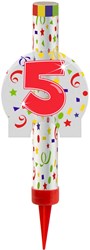 Folat fontaine à glace chiffre 5 pour gâteau et fête, 12 cm, usage intérieur