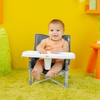 Bright Starts rehausseur Pop 'n Sit gris - siège rehausseur bébé portable