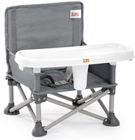 Bright Starts rehausseur Pop 'n Sit gris - siège rehausseur bébé portable-2
