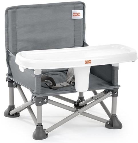Bright Starts rehausseur Pop 'n Sit gris - siège rehausseur bébé portable-2