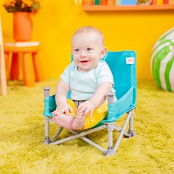 Bright Starts rehausseur bébé portable bleu-vert - Pop N Sit
