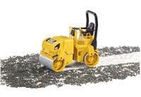 Bruder véhicule de chantier CAT rouleau tandem 1:16 jouet jaune-3