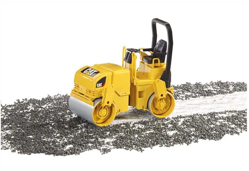 Bruder véhicule de chantier CAT rouleau tandem 1:16 jouet jaune-3