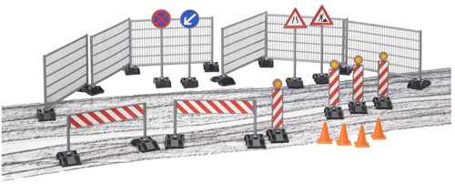 Bruder chantier coffret de jeu accessoires travaux routiers plastique-2