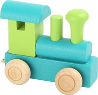 Small Foot locomotive en bois train de lettres vert - accessoire train jouet