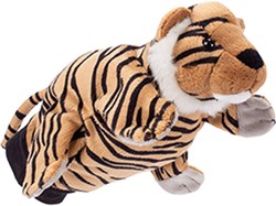 Beleduc marionnette tigre - peluche douce pour enfants