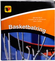 Twisk panier de basket avec filet - orange - fixation murale - 46 cm-2