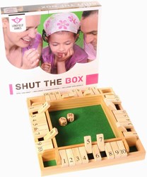 Shut the Box jeu de dés en bois pour 4 joueurs, jeu de société