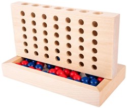 Jeu de société classique en bois Puissance 4 stratégique familial