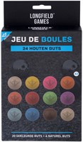 Angel Toys buts en bois pétanque 24 pièces - colorés et naturels