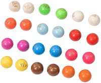 Angel Toys buts en bois pétanque 24 pièces - colorés et naturels-3