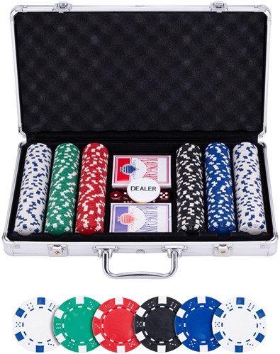 Engelhart Games mallette poker argent 300 jetons 11,5g jeu de poker-2