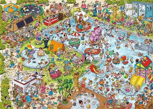 Ravensburger puzzle Holiday Resort 3: The Pool - puzzle cartoon 1000 pièces-2