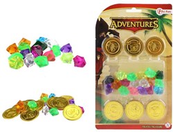 Toi-Toys pièces de monnaie et diamants de pirate jouet pour enfants