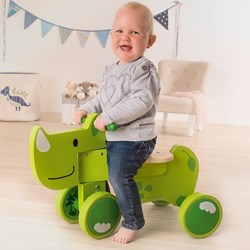 Beleduc draisienne Speedy Rhino - draisienne en bois verte pour enfants