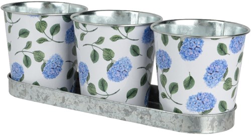 OttoSimon pot de fleurs zinc extérieur 10 cm lot de 3 jardinières