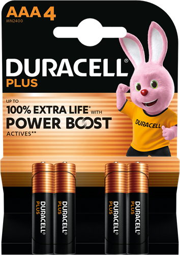 Duracell piles AAA Plus alcalines 4 pièces pour jouets