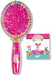Totum brosse à cheveux Rainbow Pets - brosse à paillettes pour enfants rose or